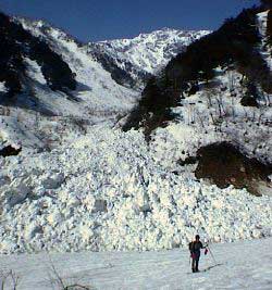 Huge debris at the mouth of Nishizawa